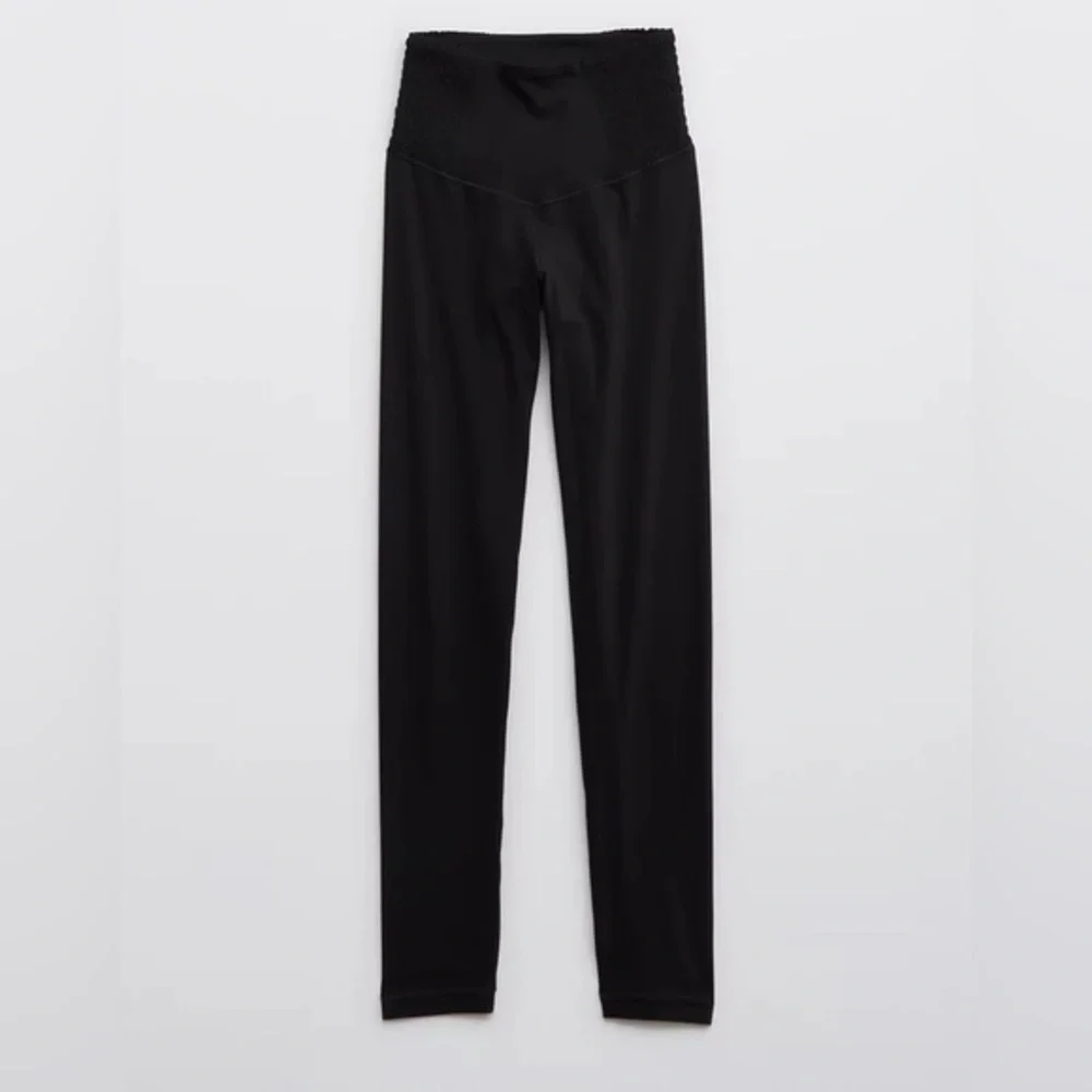 NWT OFFLINE By Aerie Real Me Smocked Legging Black Sz XS - Picture 3 of 10